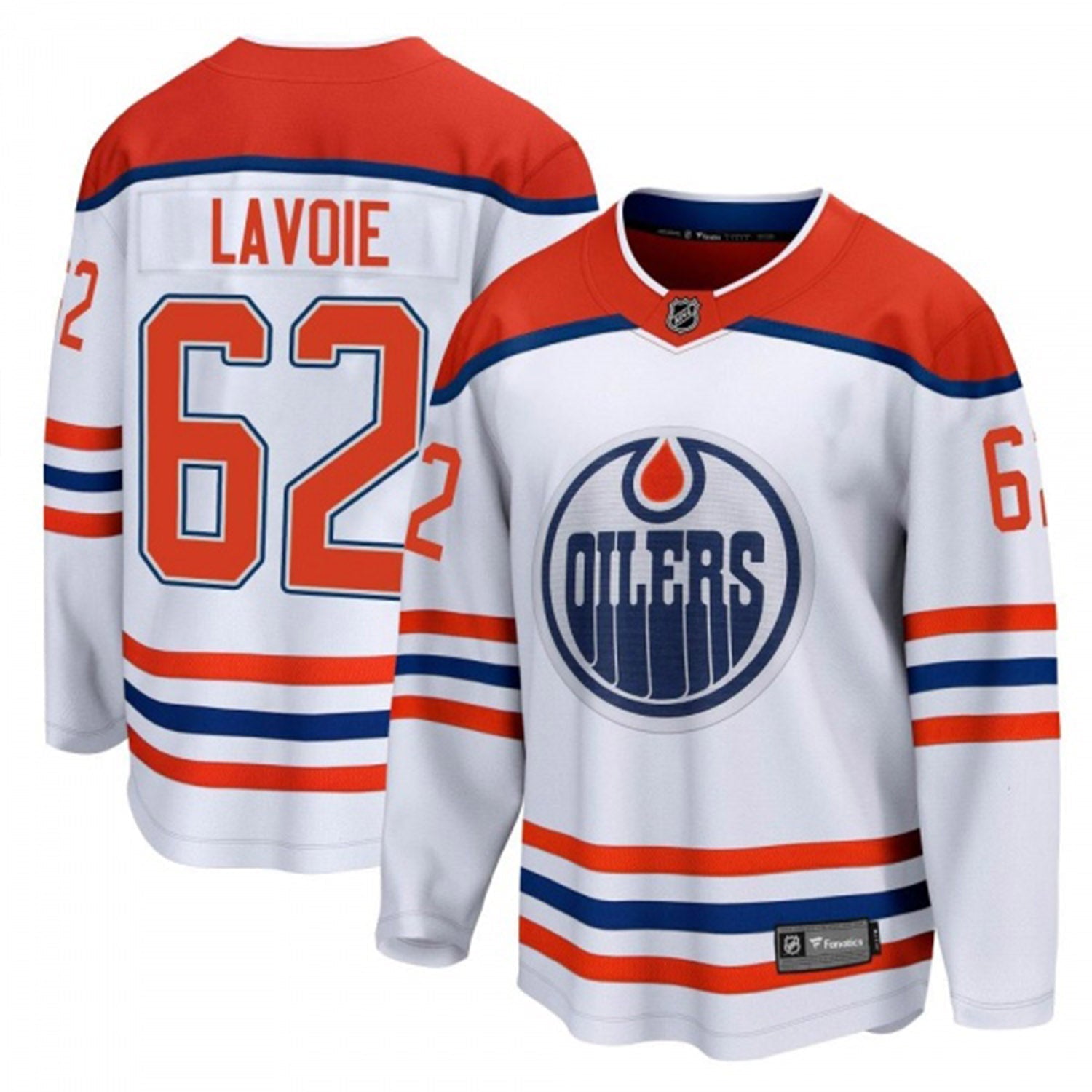 Raphael Lavoie Edmonton Oilers 62 Jersey