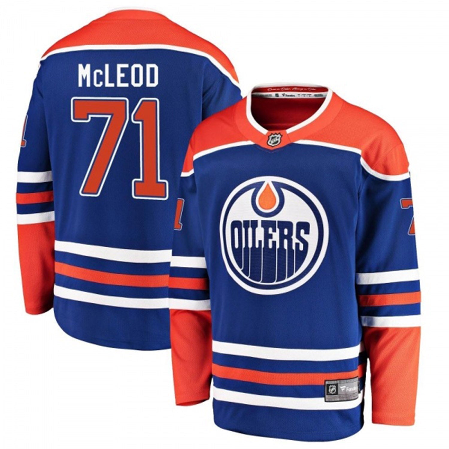 Ryan McLeod Edmonton Oilers 71 Jersey