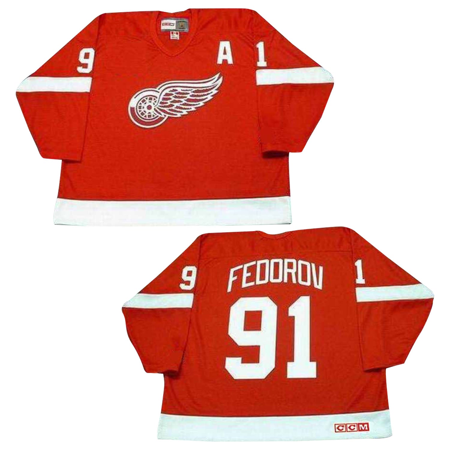 Sergei Federov Detroit Red Wings 91 Jersey