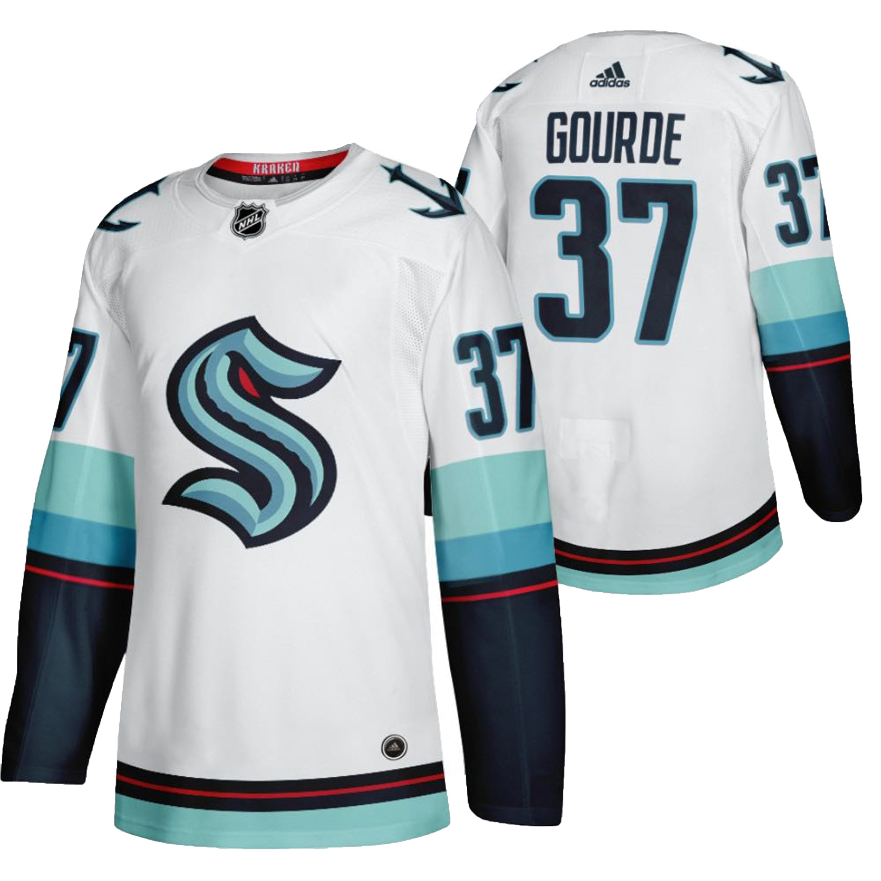 Yanni Gourde Seattle Kraken 37 Jersey