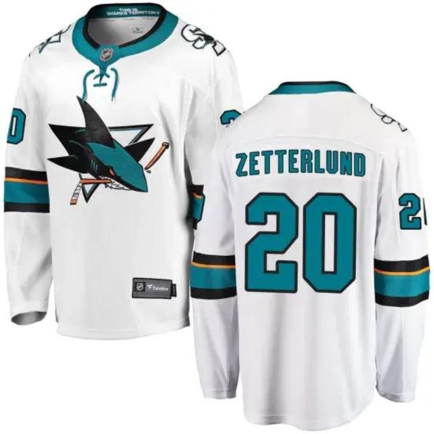 Fabian Zetterlund San Jose Sharks 20 Jersey
