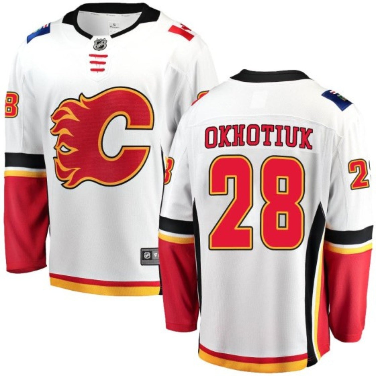 Nikita Okhotiuk Calgary Flames 28 Jersey
