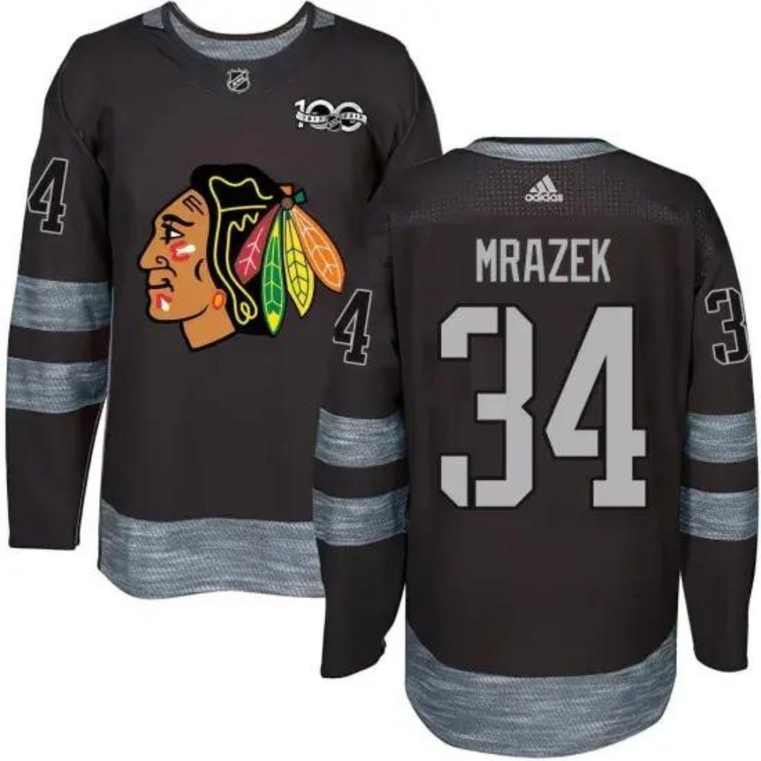 Petr Mrazek Chicago Blackhawks 34 Jersey