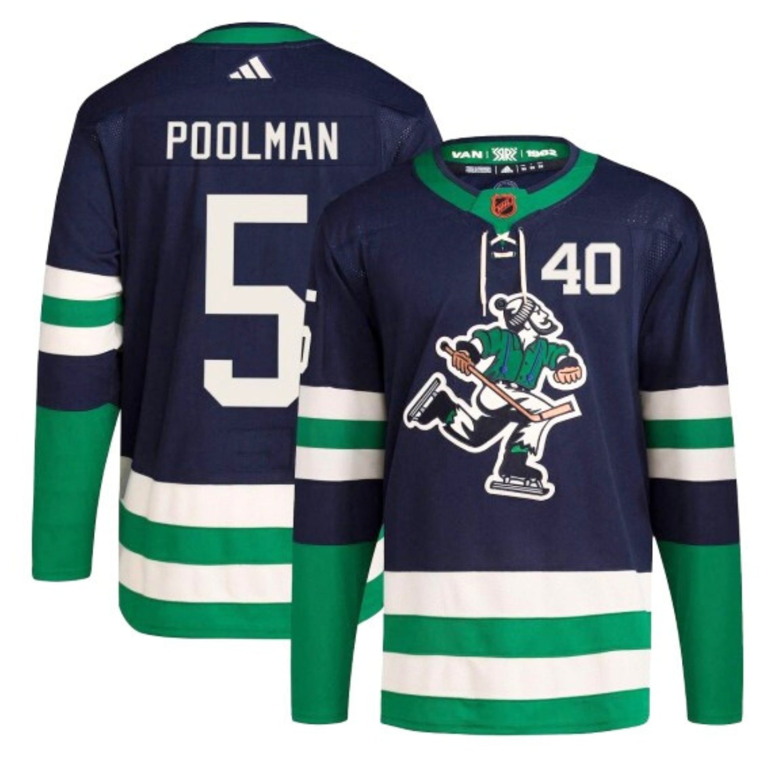 Tucker Poolman Vancouver Canucks 5 Jersey