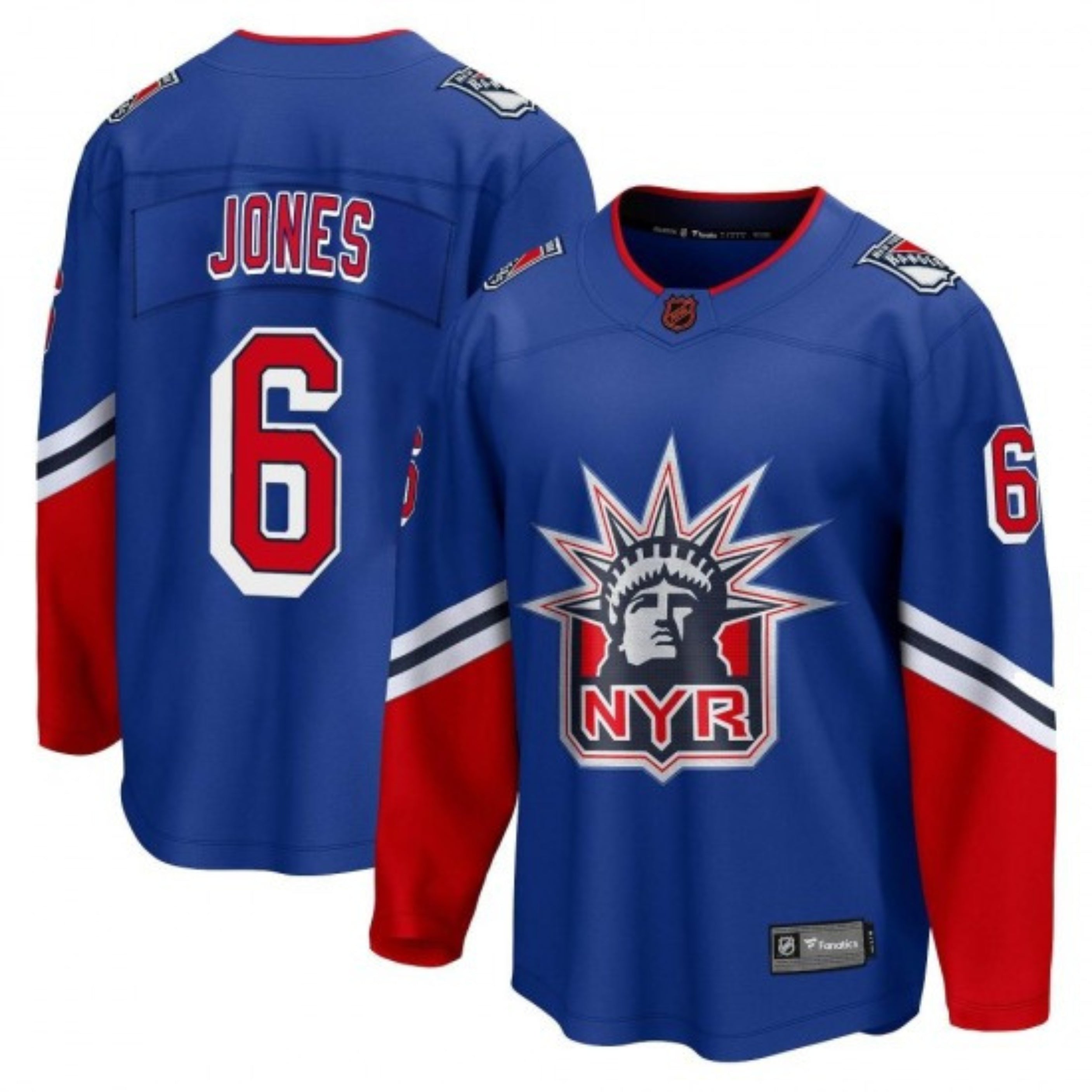 Zac Jones New York Rangers 6 Jersey
